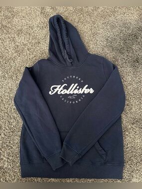 Hollister Blue Pullover Hoodie Size Medium 0411
